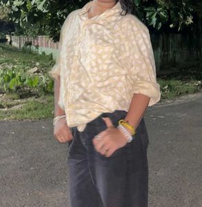 Patterned Button-Down Shirt