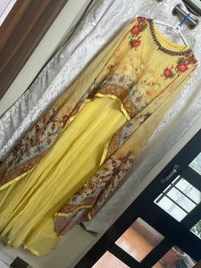 Lemon Colour Designer Dress