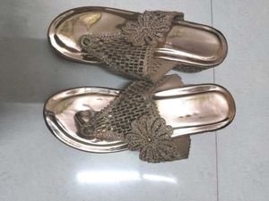 Golden Platform Heels
