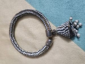 Rhinestone Jhumka Bangle