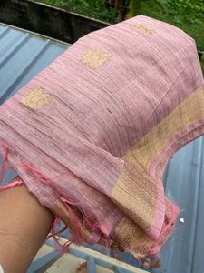 Semi Jute Saree With Blouse