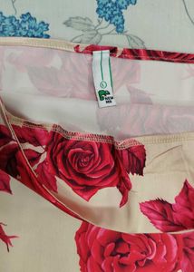 Floral Bodycon Dress + Rose Necklace
