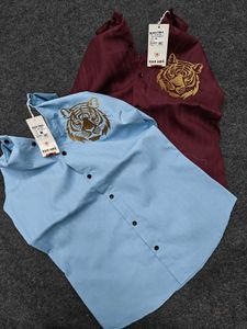 Embroidered Tiger Shirt - 10+ Colour  Size-M L Xl