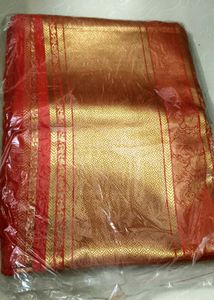 Orange Kanchipuram Silk Saree