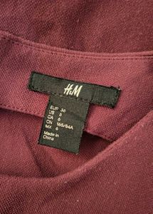 🌺👗 H&amp;M Burgundy Fit &amp; Flare Dress 🌺