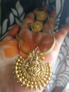 Gold Plated Necklace Set Matt Finish