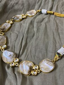 Pearl &amp; Gold Accent Necklace