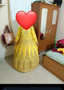 Beautiful Yellow Heavy Gown It Is So Pretty ♥️