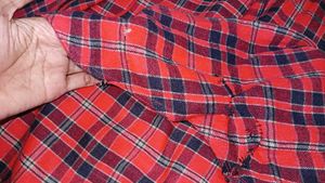 Red &amp; Black Checked Tie-up Shirt (Woman)