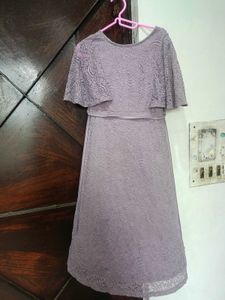 FIG Lilac/Lavender Lace A-Line Dress