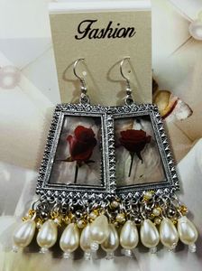 Rose Drop Earrings 2 Pair Combo