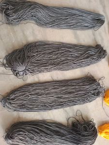 Set of 2 Colorful Silk Macrame Craft Bundle