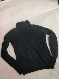 Embroidered Turtleneck Top