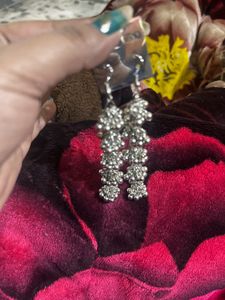 Stylish Silver Jhumka Earrings