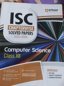ISC CHAPTERWISE SOLVED PAPERS OF COMPUTER SCIENCE