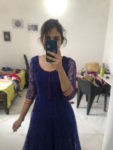 Dark Blue Anarkali
