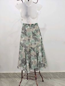 Floral Print Midi Skirt