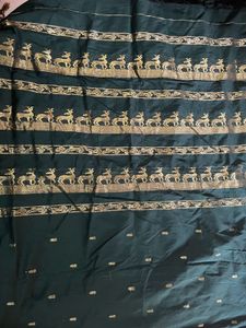 Elegant Green Saree with Embroidery