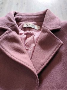 Elegant Mauve Double-Breasted Coat
