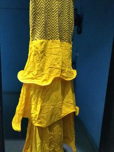 Yellow Layered Gown (One Piece)