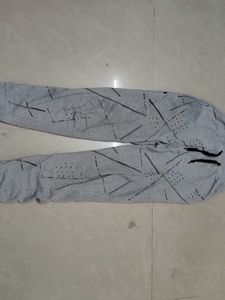Gray Patterned Joggers Lower