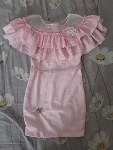 Pink Ruffle Party Dress