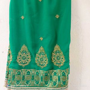 Emerald Green Embroidered Ethnic Top