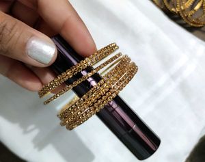 Golden Stone Beautiful Bangles Set 🧡