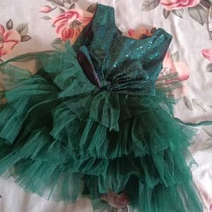 Green Sequin Tulle Dress