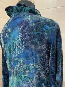 y2k korean vintage Ruffled Velvet top