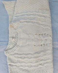 Cream Knit Off-Shoulder Top