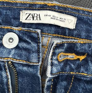 ZARA Distressed Denim Shorts