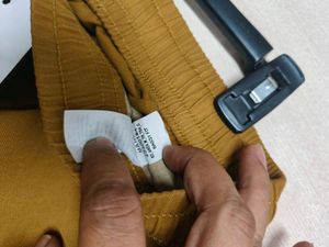 Zara Unisex Mustard Wide Leg Baggy Pants
