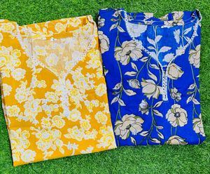 L Size Short Cotton Kurti Unused