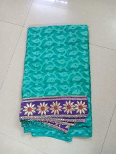 Nice Border Saree Green