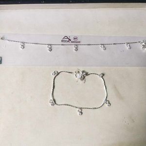 Pure Silver Anklets पायल For Women& Girls. 1 जोड़ि
