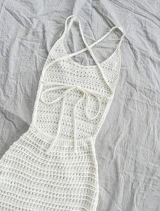 White Beach Crochet Dress