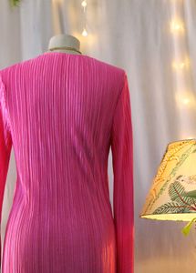 Urbanic Pink Plisse Mini Dress