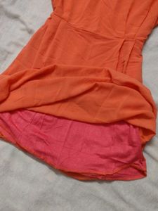 Orange Casual Dress