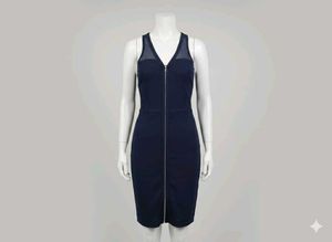 Forever 21, Navy blue Bodycon Zip up Dress
