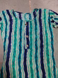 Striped Green &amp; Blue Kurta