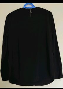 Elegant Black Long Sleeve Top - 36 Size