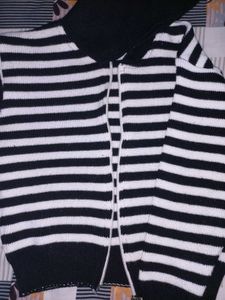 Striped Knit Hoodie