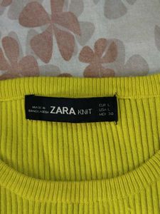 Zara Neon Yellow Top