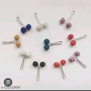 Colorful Crystal Hijab Pins 4 Pin
