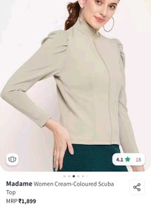 Dusty Pink Front Zip Top By Madame