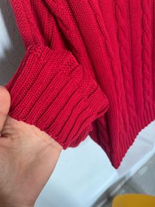 Red Knit Cardigan