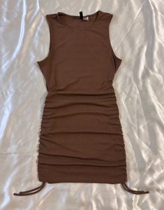 H&amp;M Brown Drawstring Dress