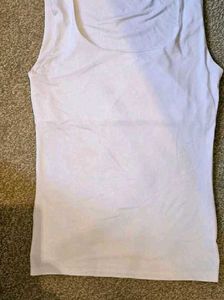 ZARA Basic White Double Layered Tank Top