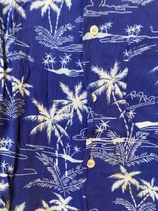 Blue Palm Print Shirt